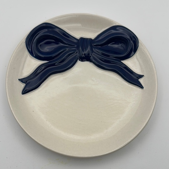 Elegant Navy and White Jewelry Dish - Picture 4 of 6